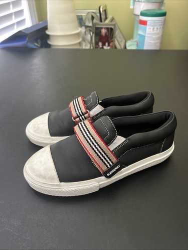 Burberry leather sneakers - burberry,