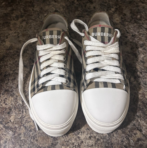 Burberry check canvas low top - burberry,